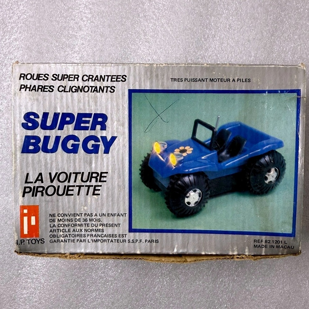 Vintage I.P. Toys Super Buggy Blue Stunt Car Battery Operated Macau 82.1201 L